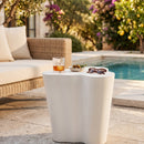 White Organic Indoor/Outdoor End Table | Richmond Interiors Urban Bloom