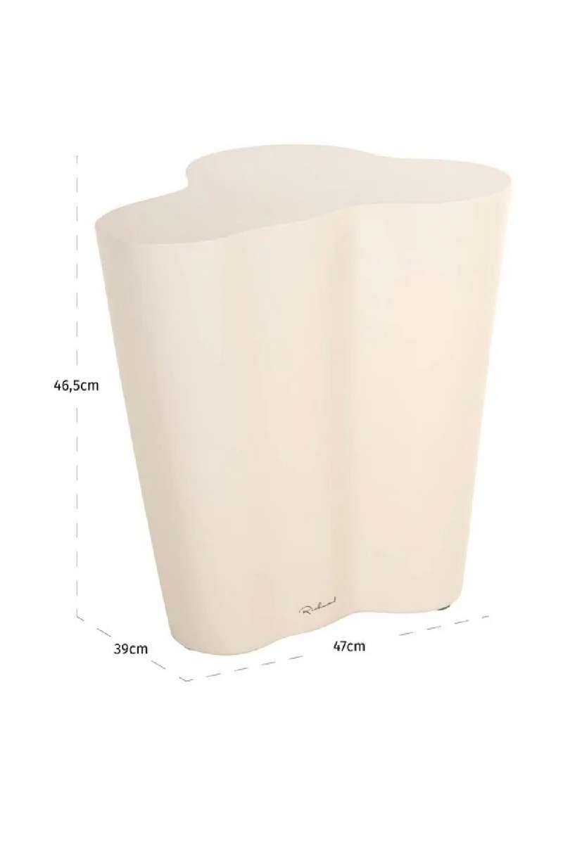 White Organic Indoor/Outdoor End Table | Richmond Interiors Urban Bloom | Oroatrade.com