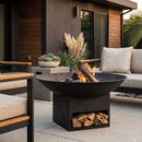 Black Iron Outdoor Fire Bowl | Richmond Interiors Davey