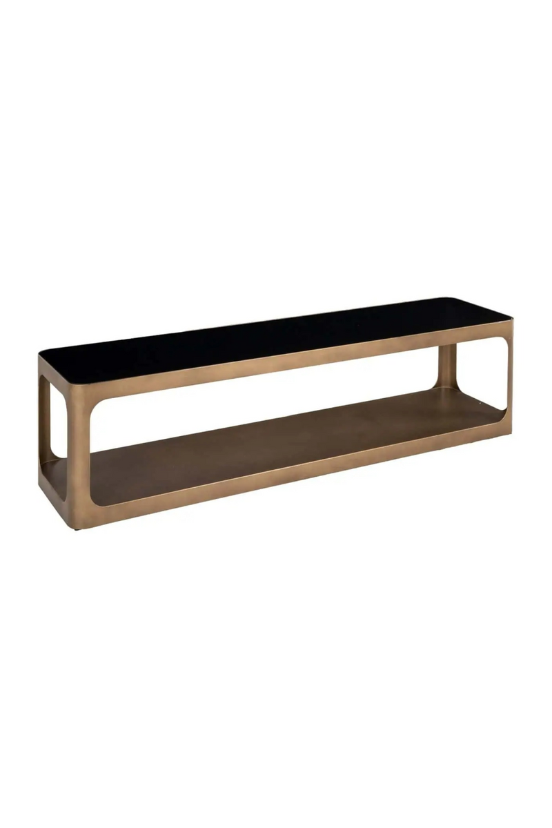 Iron Framed Open TV Cabinet | Richmond Interiors Claridge | Oroatrade.com