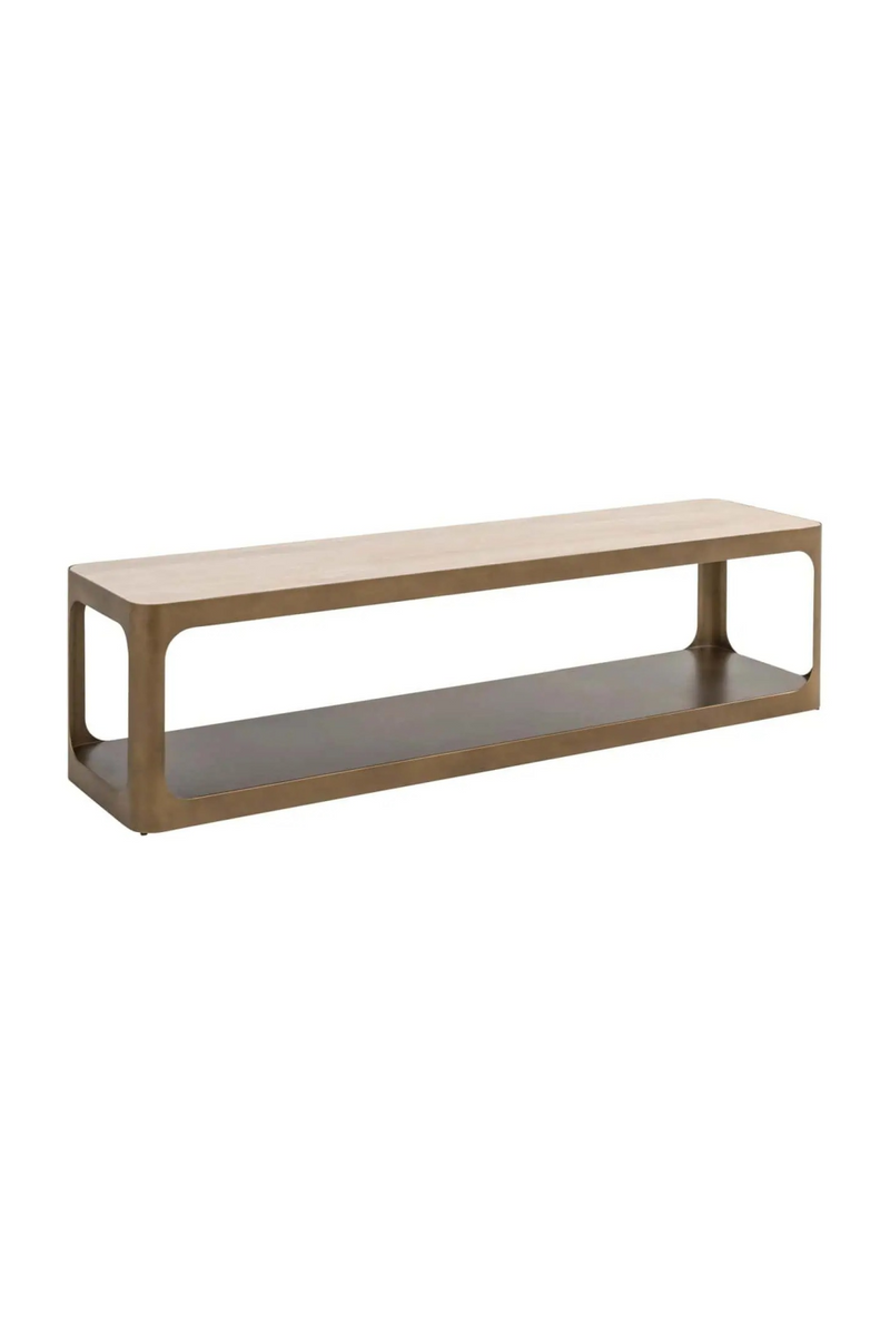 Iron Framed Open TV Cabinet | Richmond Interiors Claridge | Oroatrade.com