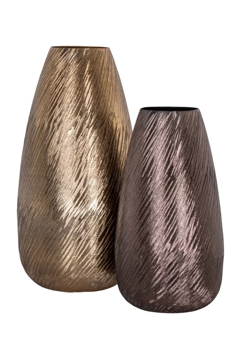 Bronze Aluminum Long Vase | Richmond Interiors Riza | Oroatrade.com