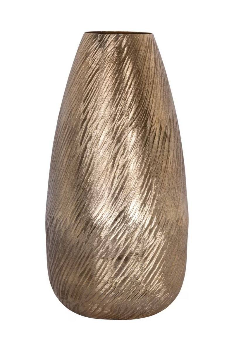 Gold Aluminum Long Vase | Richmond Interiors Riza | Oroatrade.com