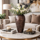 Dark Brown Aluminum Vase | Richmond Interiors Jillisa | Oroatrade.com