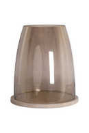 Travertine Base Glass Hurricane | Richmond Interiors Alusia | Oroatrade.com