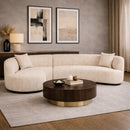 Beige Curved Lounge Sofa | Richmond Interiors Pandora