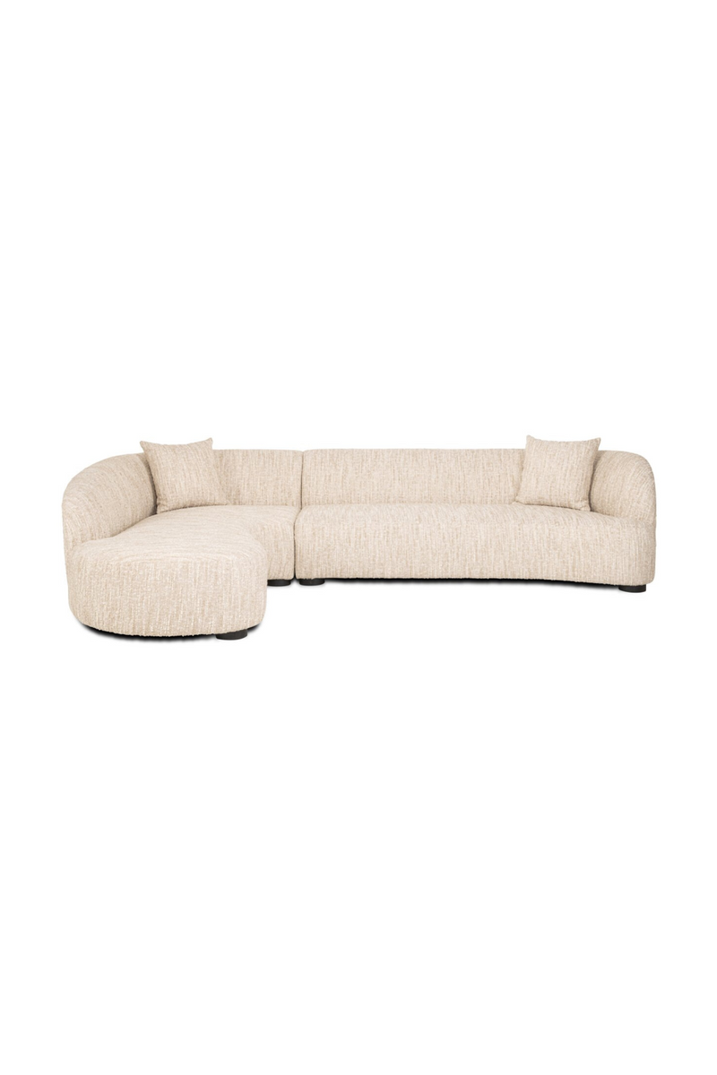 Beige Curved Lounge Sofa | Richmond Interiors Pandora | Oroatrade.com