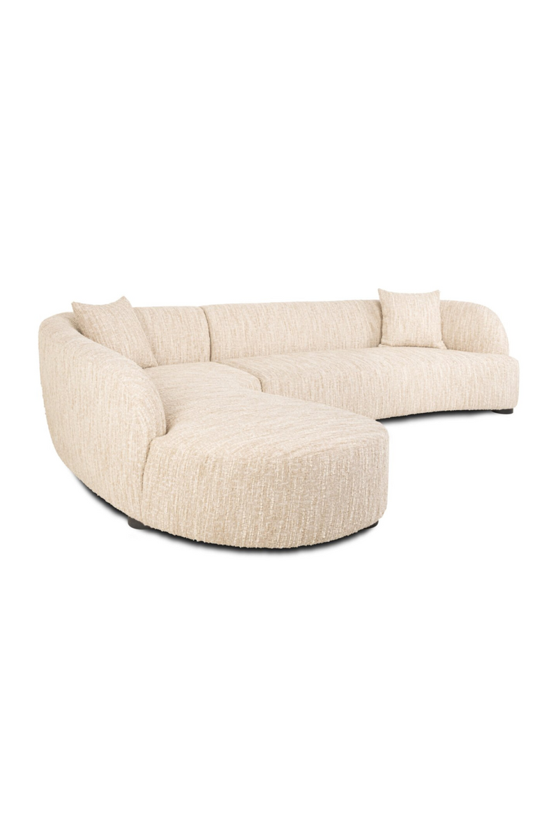 Beige Curved Lounge Sofa | Richmond Interiors Pandora | Oroatrade.com