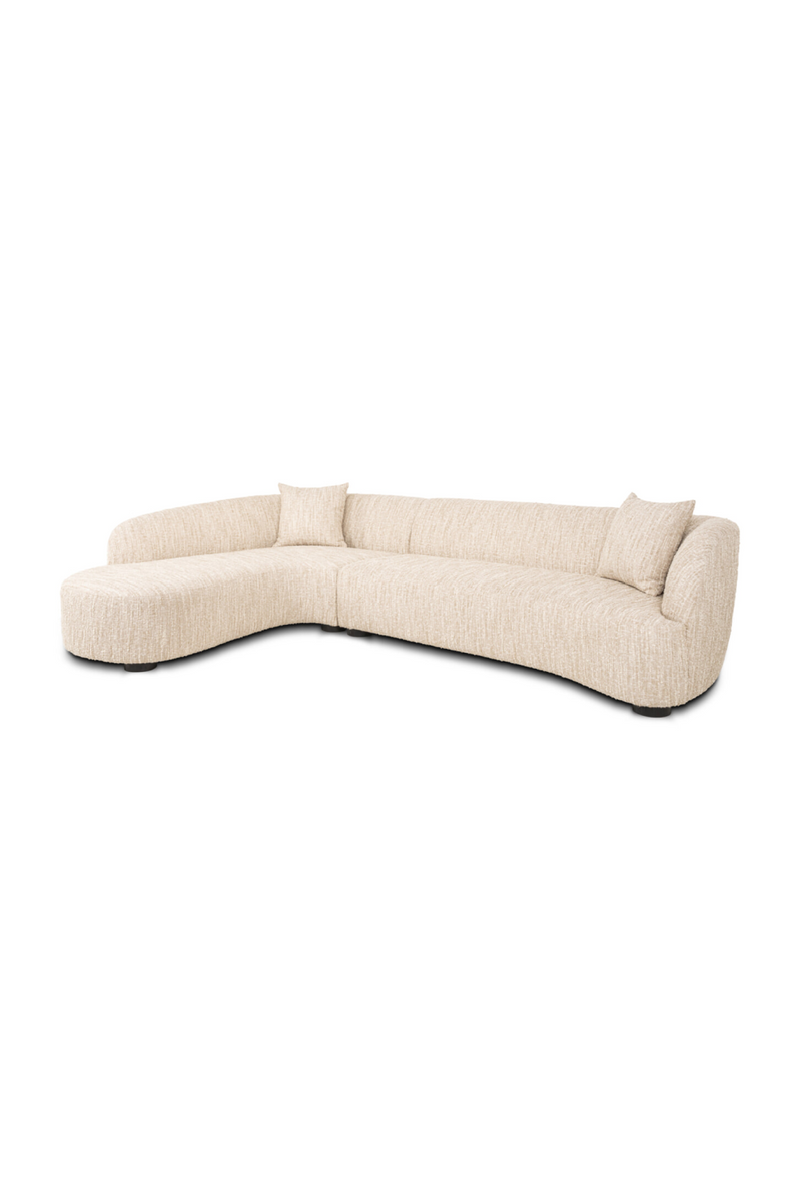 Beige Curved Lounge Sofa | Richmond Interiors Pandora | Oroatrade.com