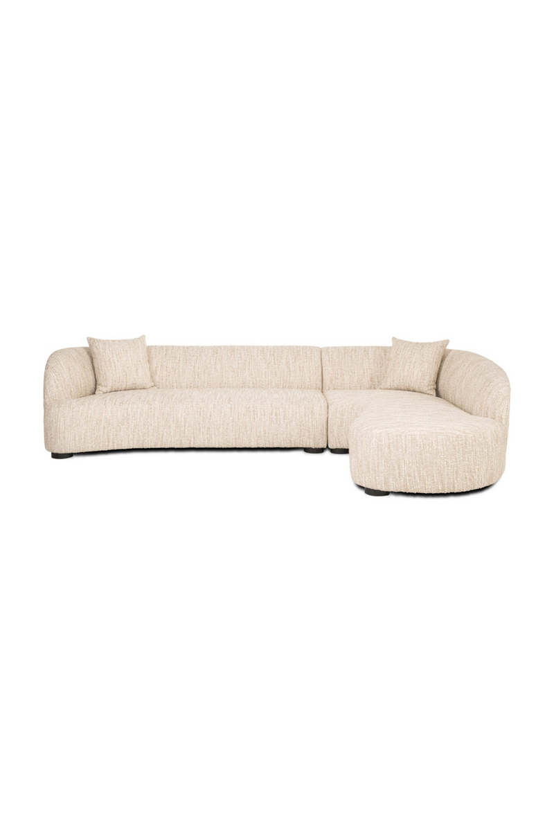 Beige Curved Lounge Sofa | Richmond Interiors Pandora | Oroatrade.com