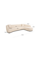 Beige Curved Lounge Sofa | Richmond Interiors Pandora | Oroatrade.com
