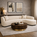 Beige Curved Lounge Sofa | Richmond Interiors Pandora