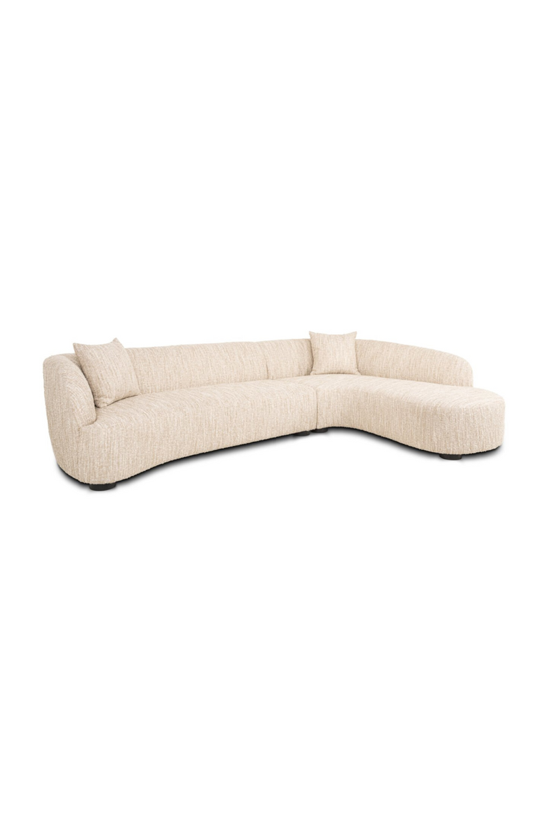 Beige Curved Lounge Sofa | Richmond Interiors Pandora | Oroatrade.com