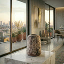 Contract furniture - Beige Iron Vase - www.oroatrade.com