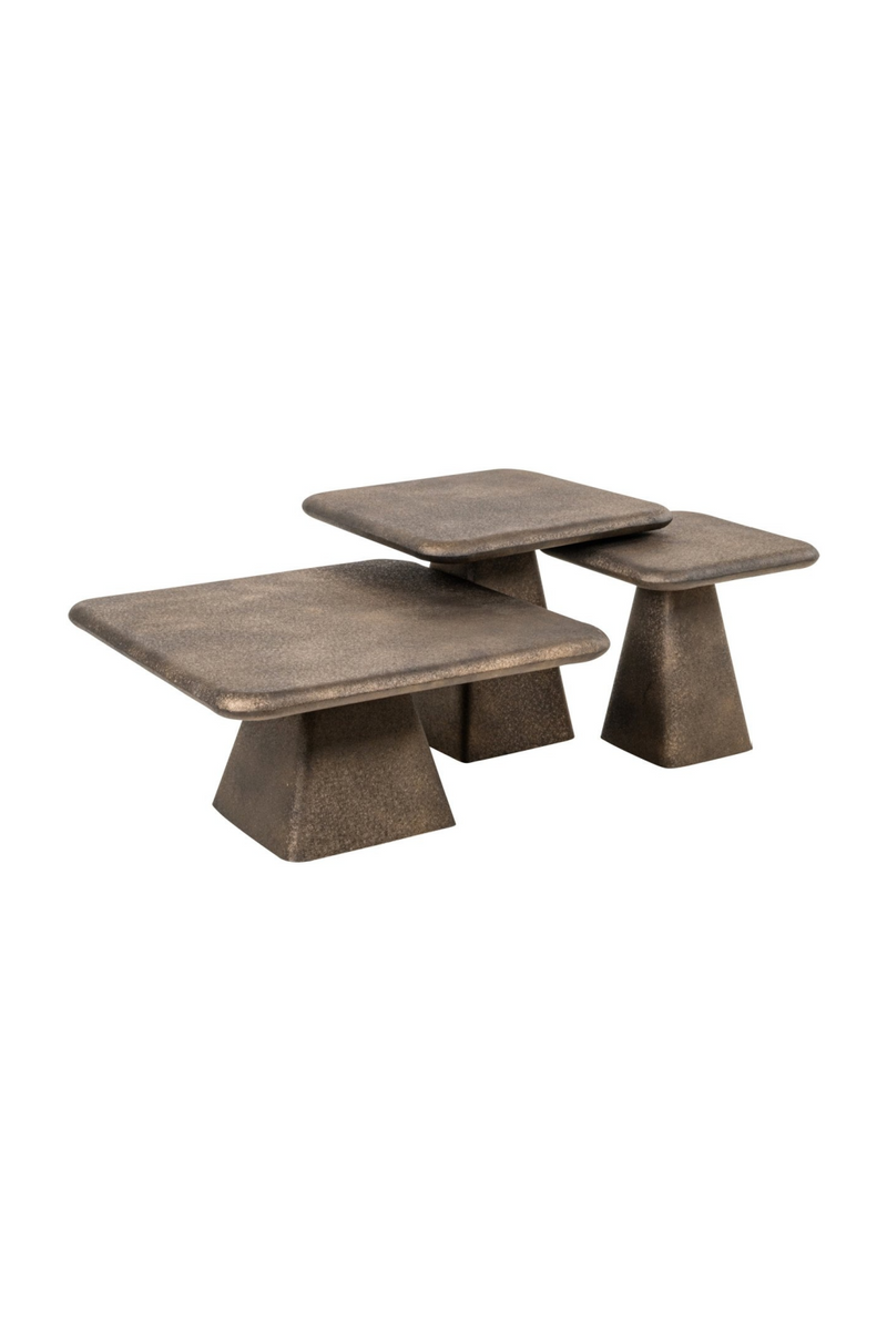 Gold Square Coffee Tables (3) | Richmond Interiors Marlie | Oroatrade.com