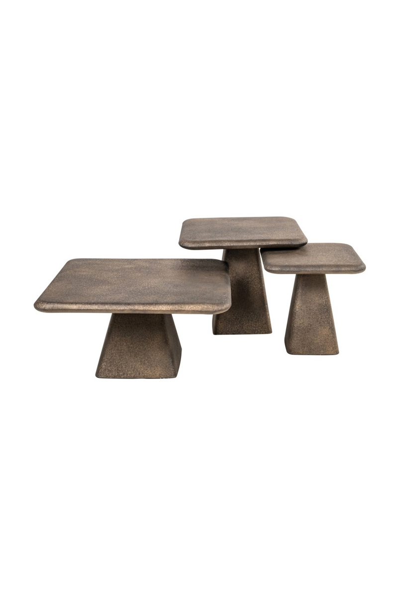 Gold Square Coffee Tables (3) | Richmond Interiors Marlie | Oroatrade.com