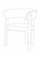 Wood Framed Curve Dining Chair | Richmond Interiors Contigo | Oroatrade.com