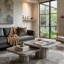 Gray Travertine Coffee Tables (2) | Richmond Interiors Denizly