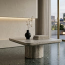 Gray Travertine End Table | Richmond Interiors Denizly
