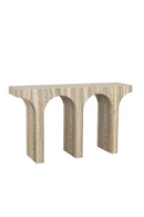 Gray Travertine Arched Console | Richmond Interiors Dulce | Oroatrade.com
