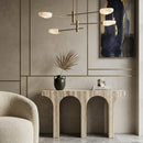 Gray Travertine Arched Console | Richmond Interiors Dulce