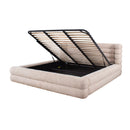 Contract furniture - Cream Channeled Storage Bed - www.oroatrade.com
