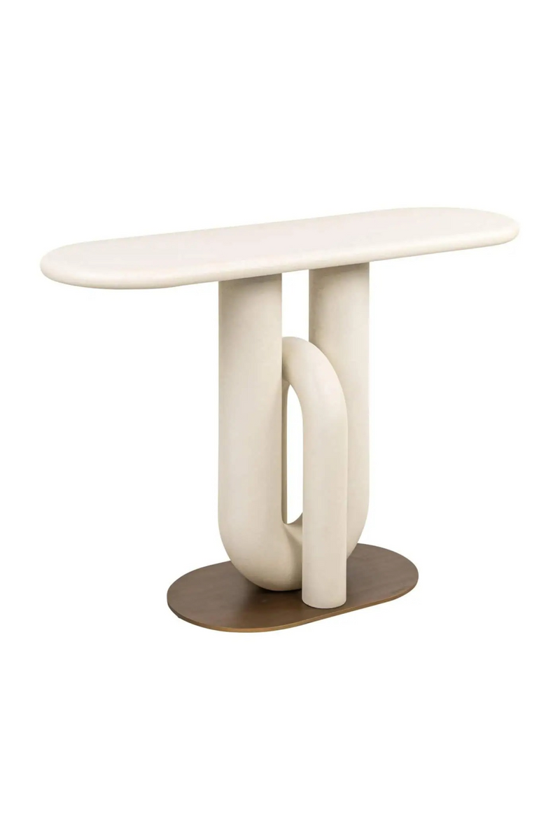 White Metal Modern Console | Richmond Interiors Winslow | Oroatrade.com