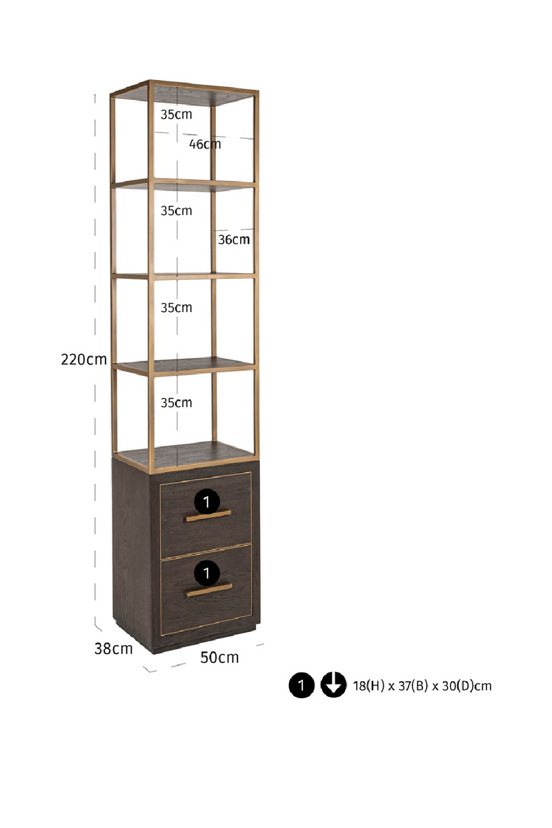 Brown Oak Wall Cabinet | Richmond Interiors Carter | Oroatrade.com