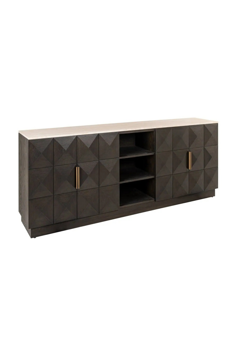 Travertine Top 4-Door Sideboard | Richmond Interiors Claremont | Oroatrade.com