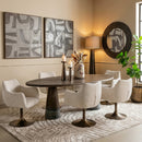Contract furniture - Upholstered Dining Swivel Chair - www.oroatrade.com