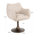 Contract furniture - Upholstered Dining Swivel Chair - www.oroatrade.com