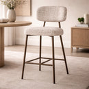 Beige Leopard Print Counter Stools (2) | Richmond Interiors Xenia