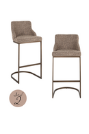 Brown Cantilevered Bar Stool Set (2) | Richmond Interiors Bolton | Oroatrade.com