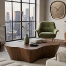 Contract furniture - Organic-Shaped Walnut Coffee Table - www.oroatrade.com