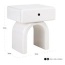 Contract furniture - Modern Arched 1-Drawer Nightstand - www.oroatrade.com