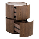 Contract furniture - Round 2-Drawer Nightstand - www.oroatrade.com