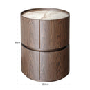 Contract furniture - Round 2-Drawer Nightstand - www.oroatrade.com