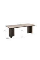 Travertine Ceramic Dining Table | Richmond Interiors Nando | Oroatrade.com