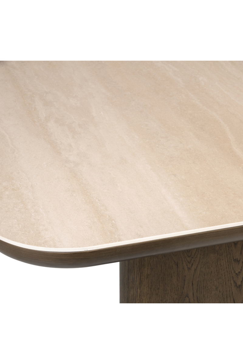 Travertine Ceramic Dining Table | Richmond Interiors Nando | Oroatrade.com