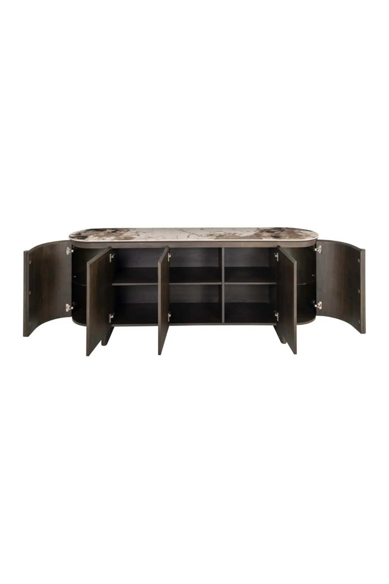 Brown Oak 5-Door Sideboard | Richmond Interiors Langford | Oroatrade.com