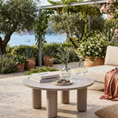 Beige Round Outdoor Coffee Table | Richmond Interiors Quinn