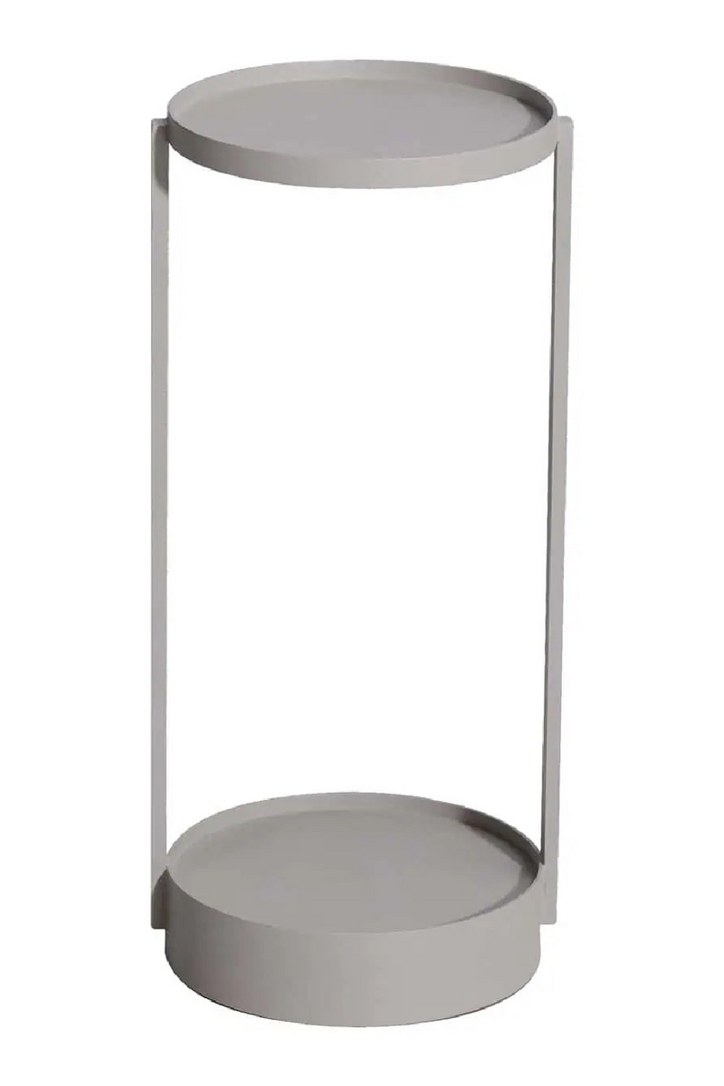 Round Beige Outdoor End Table | Richmond Interiors Reed | Oroatrade.com