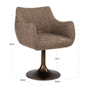 Contract furniture - Upholstered Dining Swivel Chair - www.oroatrade.com