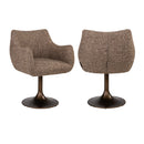 Contract furniture - Upholstered Dining Swivel Chair - www.oroatrade.com