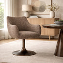 Contract furniture - Upholstered Dining Swivel Chair - www.oroatrade.com