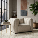 Contract furniture - Cream Channeled Lounge Chair - www.oroatrade.com