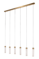 Hospitality furniture - 6-Light Alabaster Linear Chandelier - www.oroatrade.com