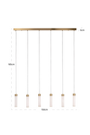 Hospitality furniture - 6-Light Alabaster Linear Chandelier - www.oroatrade.com