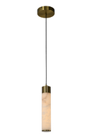 Hospitality furniture - White Tubular Alabaster Chandelier - www.oroatrade.com