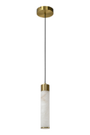 Hospitality furniture - White Tubular Alabaster Chandelier - www.oroatrade.com